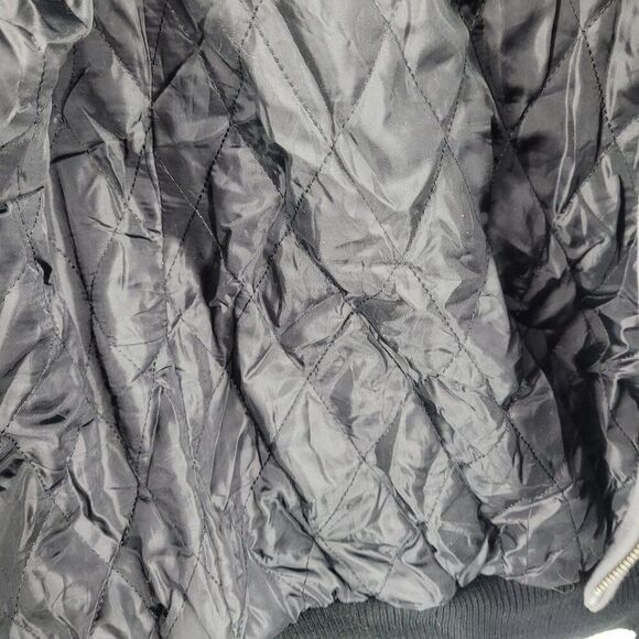 Flavor Mens Layered Pig Leather Hoodie Biker Moto  Jacket M Black Gray Removable - Picture 8 of 16